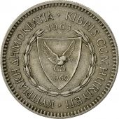 Chypre, 50 Mils, 1963, TTB, Copper-nickel, KM:41