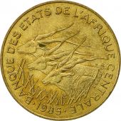 Central African States, 10 Francs, 1985, Paris, AU(50-53), Aluminum-Bronze, KM:9