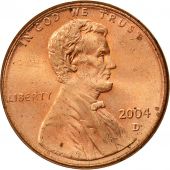 United States, Lincoln Cent, Cent, 2004, U.S. Mint, Denver, AU(55-58), Copper