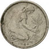 GERMANY - FEDERAL REPUBLIC, 50 Pfennig, 1969, Karlsruhe, EF(40-45)
