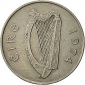 IRELAND REPUBLIC, 10 Pence, 1974, EF(40-45), Copper-nickel, KM:23