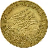 tats de lAfrique centrale, 10 Francs, 1974, Paris, TTB, Aluminum-Bronze, KM:9