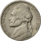 tats-Unis, Jefferson Nickel, 5 Cents, 1963, U.S. Mint, Philadelphie, TTB