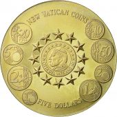 Liberia, 5 Dollars, 2002, MS(65-70), Copper-nickel