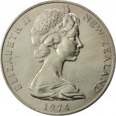 Nouvelle-Zlande, Elizabeth II, Dollar, 1974, SPL, Copper-nickel, KM:44