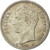 coin, Venezuela, 2 Bolivares, 1960, AU(50-53), Silver, KM:A37