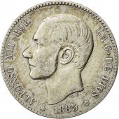 monnaie, Espagne, Alfonso XII, Peseta, 1885, Madrid, TTB, Argent, KM:686