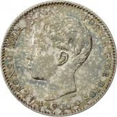coin, Spain, Alfonso XIII, Peseta, 1900, Madrid, EF(40-45), Silver, KM:706