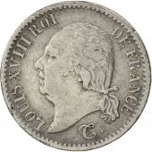 Louis XVIII, 1/4 Franc, 1823 W (Lille), KM 714.1