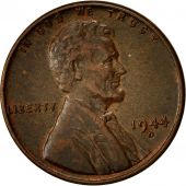 Monnaie, tats-Unis, Lincoln Cent, Cent, 1944, U.S. Mint, Denver, TB+, Laiton