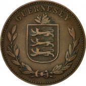 Monnaie, Guernsey, 8 Doubles, 1914, Heaton, Birmingham, TTB, Bronze, KM:14