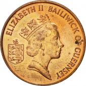 Monnaie, Guernsey, Elizabeth II, 2 Pence, 1988, Heaton, TTB, Bronze, KM:41