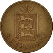 Coin, Guernsey, 4 Doubles, 1864, Heaton, Birmingham, VF(30-35), Bronze, KM:5