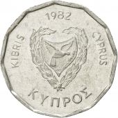 Monnaie, Chypre, 5 Mils, 1982, TTB, Aluminium, KM:50.2