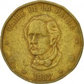 Monnaie, Dominican Republic, Peso, 1991, TTB, Laiton, KM:80.1