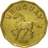 Coin, Uruguay, 10 Centesimos, 1981, Santiago, EF(40-45), Aluminum-Bronze, KM:66