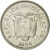 Monnaie, quateur, Sucre, Un, 1986, TTB+, Nickel Clad Steel, KM:85.2