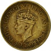 Monnaie, Ceylon, George VI, 25 Cents, 1943, TTB, Nickel-brass, KM:115