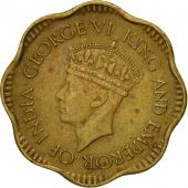 Coin, Ceylon, George VI, 2 Cents, 1944, EF(40-45), Nickel-brass, KM:117