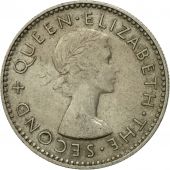 Coin, New Zealand, Elizabeth II, 6 Pence, 1957, EF(40-45), Copper-nickel