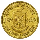 Coin, Guinea, Franc, 1985, AU(50-53), Brass Clad Steel, KM:56