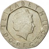Coin, Great Britain, Elizabeth II, 20 Pence, 2002, AU(55-58), Copper-nickel