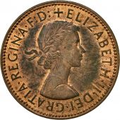 Coin, Great Britain, Elizabeth II, 1/2 Penny, 1966, AU(50-53), Bronze, KM:896
