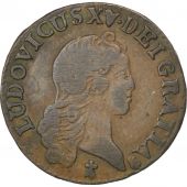 France, Louis XV, Liard au buste enfantin, 1721 S (Reims), KM 450.4
