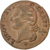 France, Louis XVI, 1/2 Sol  l'cu 1785 BB (Strasbourg), KM 586.4