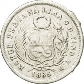 Monnaie, Prou, SOUTH PERU, Dinero, 1865, Lima, TB+, Argent, KM:190