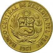 Coin, Peru, Sol, 1967, Lima, AU(55-58), Silver Plated Brass, KM:248a