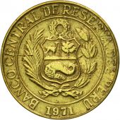 Coin, Peru, 5 Centavos, 1971, Lima, EF(40-45), Brass, KM:244.2