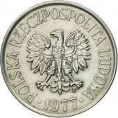 Coin, Poland, 50 Groszy, 1977, Warsaw, AU(55-58), Aluminum, KM:48.1