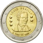 Belgique, 2 Euro, Louis Braille, 2009, SUP+, Bi-Metallic, KM:288