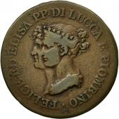 Coin, ITALIAN STATES, LUCCA, 3 Centesimi, 1806, Firenze, EF(40-45), Copper