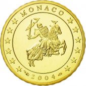Monaco, 10 Euro Cent, 2004, MS(65-70), Brass, KM:170