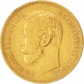 Russia, Nicholas II, 5 Roubles, 1898, St. Petersburg, EF(40-45), Gold, KM:62