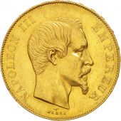 France, Napoleon III, 50 Francs, 1855, Paris, AU(55-58), Gold, KM 785.1