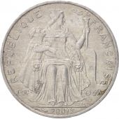 French Polynesia, 5 Francs, 2001, Paris, EF(40-45), Aluminum, KM:12