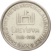 Lithuania, 10 Litu, 1938, TTB+, Argent, KM:84