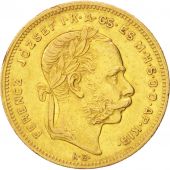 Hongrie, Franz Joseph I, 8 Forint 20 Francs, 1877, Kremnitz, TTB+, Or, KM:455.1