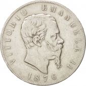 Italie, Vittorio Emanuele II, 5 Lire, 1876, Rome, TB+, Argent, KM:8.4