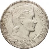 Latvia, 5 Lati, 1929, AU(50-53), Silver, KM:9