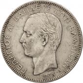 Grce, George I, 5 Drachmai, 1875, Paris, TTB, Argent, KM:46