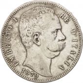 Italy, Umberto I, 5 Lire, 1879, Rome, EF(40-45), Silver, KM:20