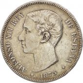 Spain, Alfonso XII, 5 Pesetas, 1875, Madrid, EF(40-45), Silver, KM:671
