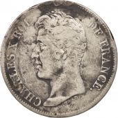 France, Charles X, 5 Francs, 1825, Lille, TB, Argent, KM:720.13, Gadoury:643