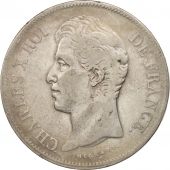 France, Charles X, 5 Francs, 1827, Lille, TB, Argent, KM:728.13, Gadoury:644
