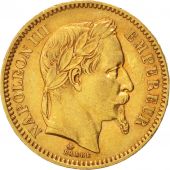 France, 20 Francs, 1864, Paris, TTB, Or, KM:801.1, Gadoury:1062
