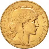 France, Marianne, 20 Francs, 1910, MS(60-62), Gold, KM:857, Gadoury:1064a